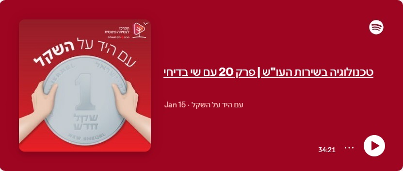 טכנולוגיה בשירות העו"ש | עם שי בדיחי פרק 20 בפודקאסט עם היד על השקל